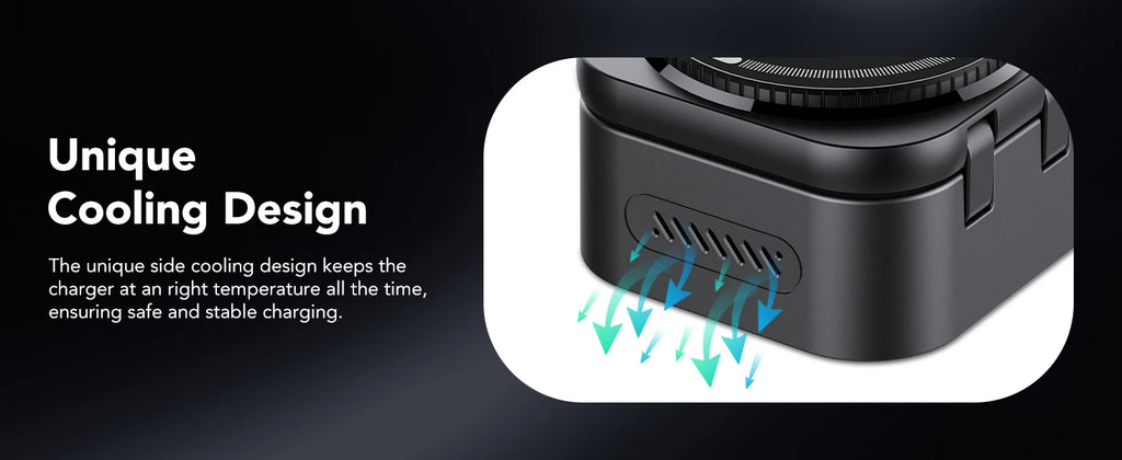 4-in-1 Magnetic Wireless Charger Built-in Retractable Cable Retractable Foldable Compact Charger Compatible with iPhone iWatch