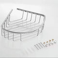 304 Stainless Steel Bathroom Shelf Triangle Shower Corner Basket 1-2 Layer Storage Rack for Shampoo Cosmetics Silver Organizer