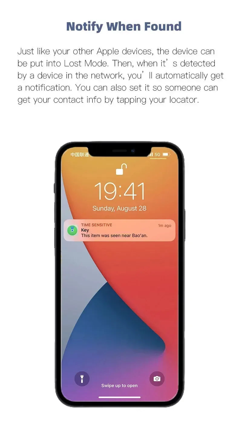 Bluetooth Tracking Device iOS Find My APP Smart Tag GPS Tracker Locator Anti-Lost Alarm Reminder Car Key Dog Pet Kid Finder