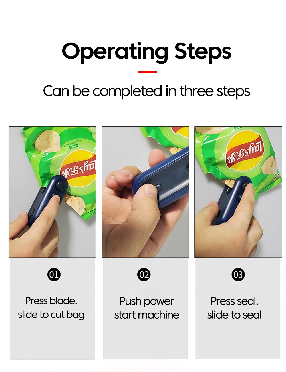 Mini Portable Bag Sealer Electric Mini Heat Bag Sealing Plastic Food Sealer Clip Bag Handheld Sealer Food Packaging Heat Sealer