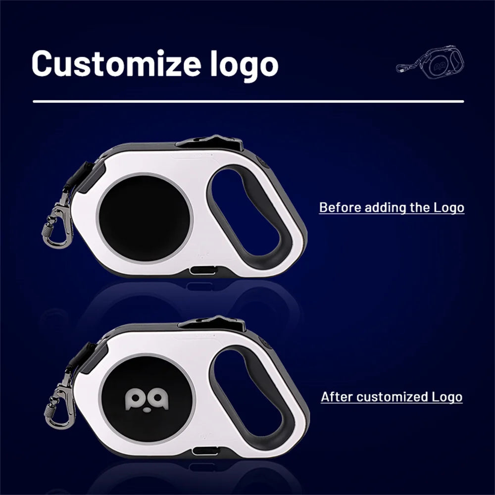 5M Automatic Retractable Big Dog Leash for Medium Large Dogs LED Lighting Durable Pet Walking Nylon Lead Rope mascotas Leashes