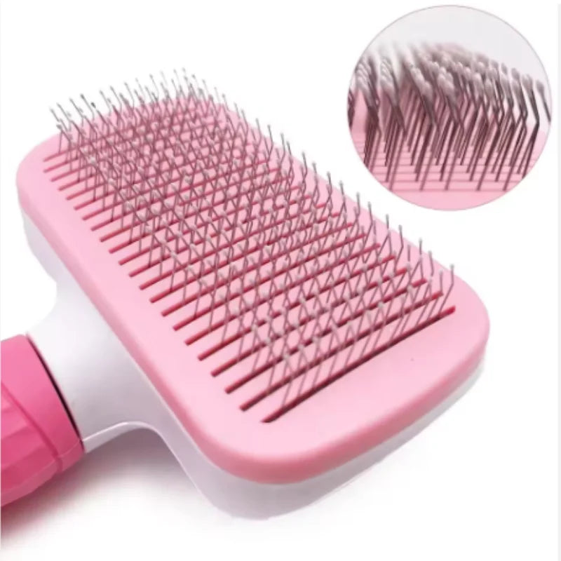 Pet Hair Remover Comb One Click Self Cleaning Brush for Dogs Cats Grooming Tool Effectively Remove Loose Floating Fur Shedding