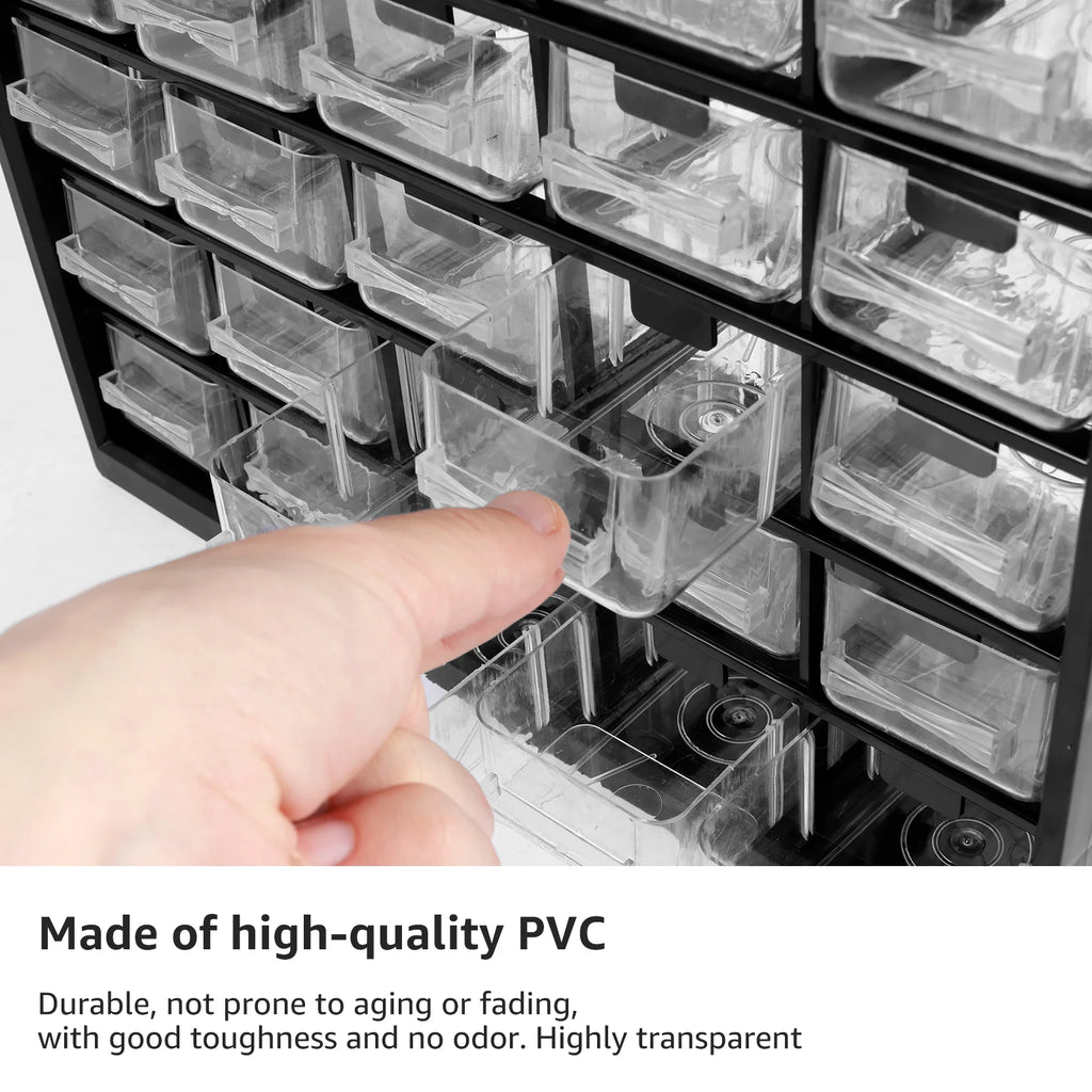 25 Drawers Stackable Storage Cabinet Tool Parts Storage Clear Organizer with Drawers Table Drawer Organizer For Screw Nut Nails
