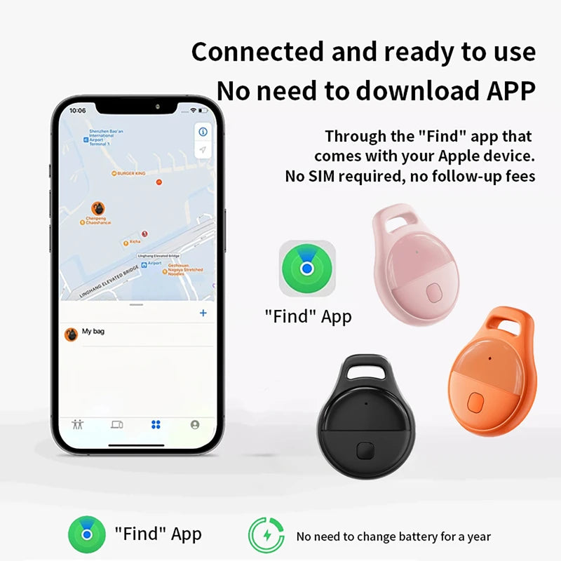 GPS Tracker Anti Lose Security Bluetooth GPS Tag Based on iphone Tracker Sound Locate Message Reminder Alarm Key Finder Pet Kid
