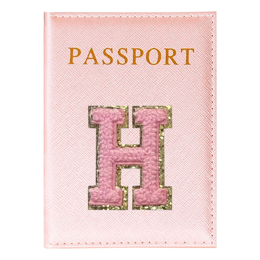 Portapasaporte Rosa con Diseño Aviones — Funda PU para Viajeras