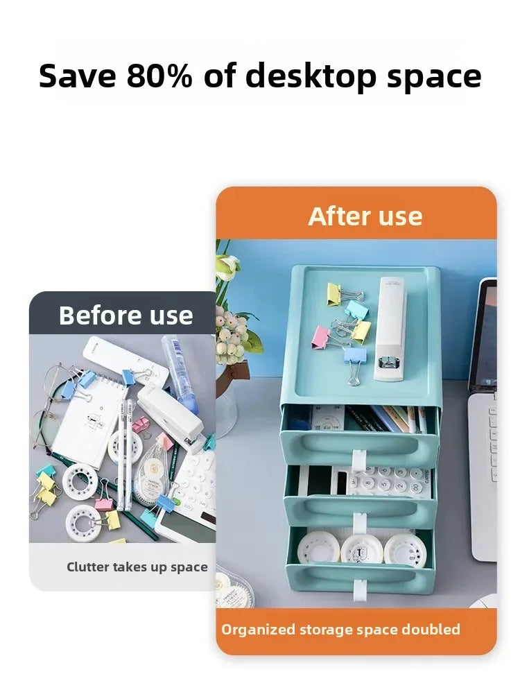 Drawer Style Desktop Storage Box, Storage Box, Multifunctional Office Desk Storage Box, Organizing and Accommodation Storage Box