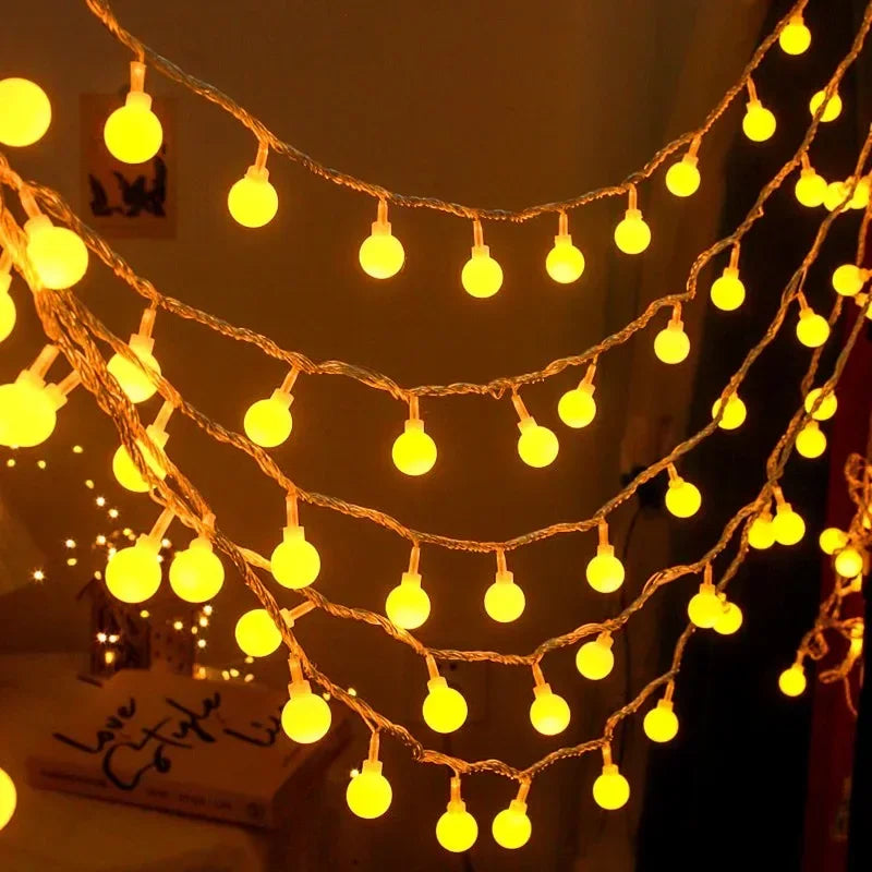 USB/Battery Power LED String Lights Globe String Lights Outdoor Waterproof Lamp Garden Wedding Ball Fairy Lights Christmas Decor