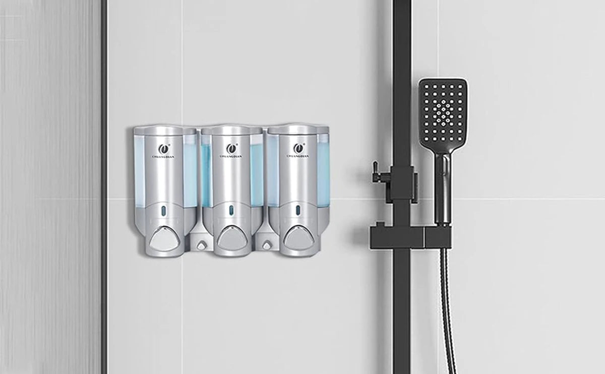 Soap Dispenser Bathroom Wall Mount Shampoo and Conditioner Dispenser Kitchen Sink Dish Soap Dispenser Hand Body Wash Container