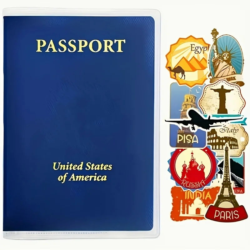 [Passport Holder] 2/4pcs Durable Passport Holder with Multi-Card Slots, Scratch-Resistant Document Protector - Transparent