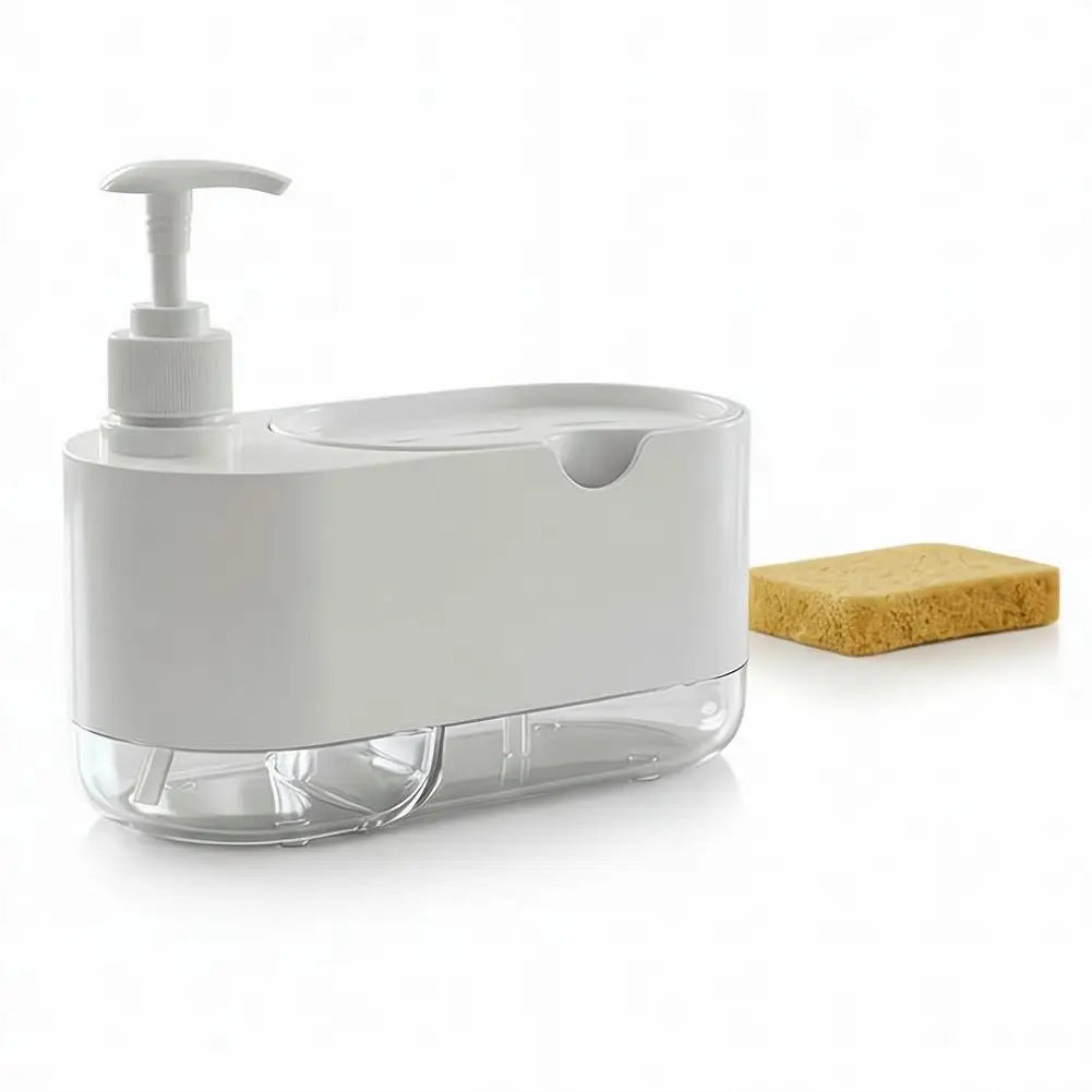 Soap Dispenser With Sponge Holder Shampoo Dispenser Soap Pump Container Storage Organizer Holder For Home Bathroom Kitchen