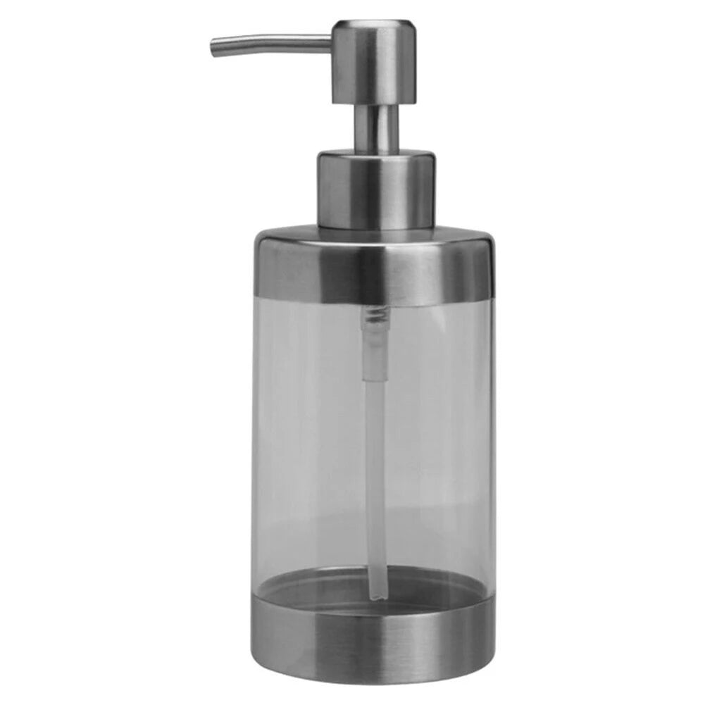Household Stainless Steel Soap Dispenser Hand Sanitizer Shampoo Shower Gel Dispenser Perfect For Bathroom Kitchen Supplies