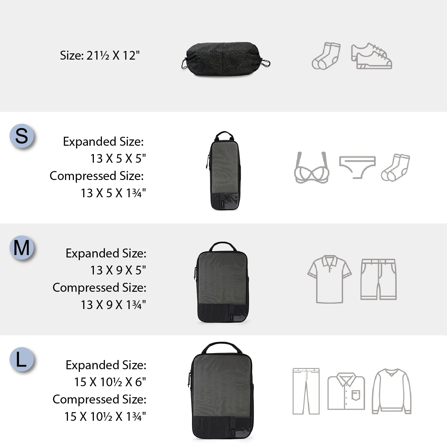 BAGSMART Compression Packing Cubes for Travel - 6/4/2 Set Lightweight Durable Luggage Organizer Bags Travel Essentials