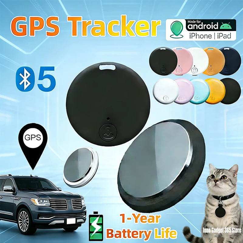 Mini GPS Tracker Bluetooth 5.0 Pet elderly Kids Wallet Tracking Smart Finder Locator Car Locator For IOS Android New 2026