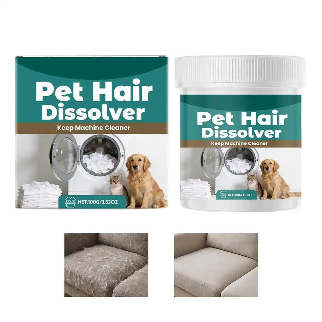 Pet Hair Dissolver Laundry Cleaner 100g Washing Machine Hair Remover Detergent Additive for Clothes Carpet Bedding Fabric Towel