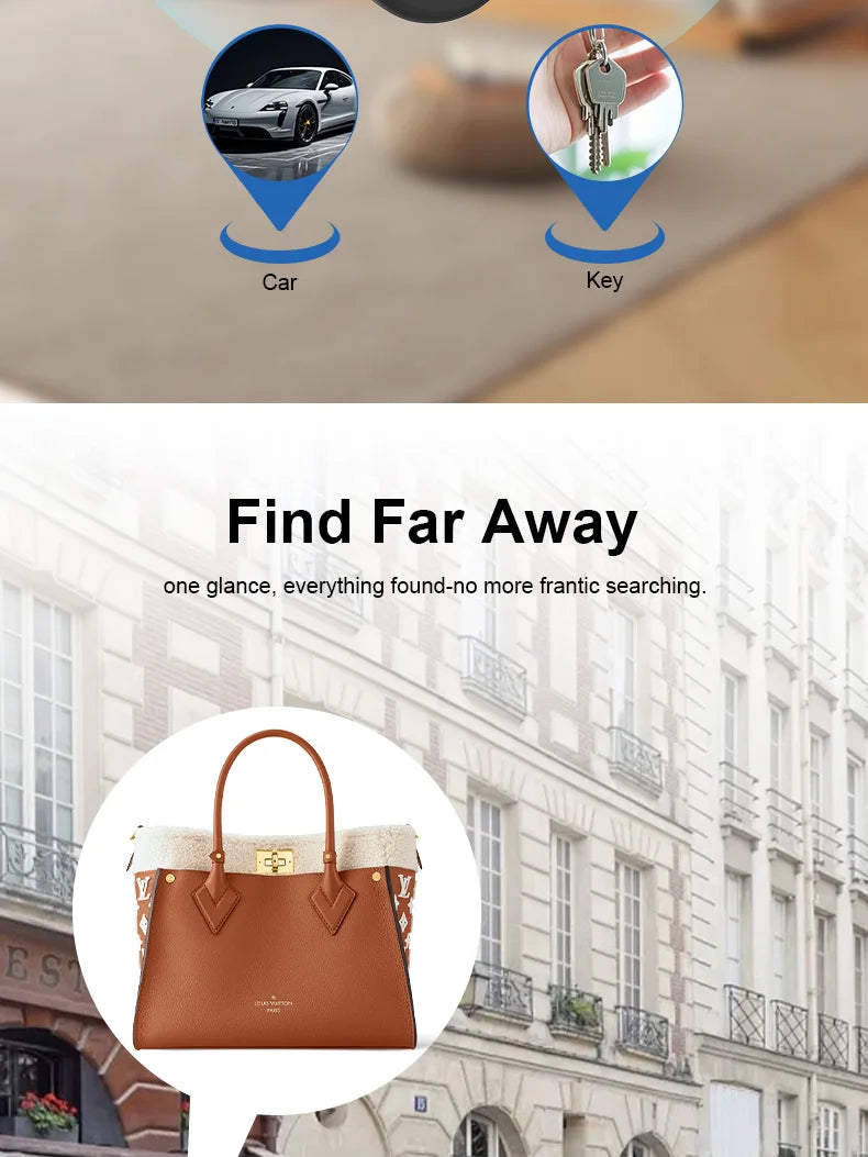Smart Tag Bluetooth GPS Tracker For iOS Find My App Anti-Lost Security Locator Sound Locate Alarm Reminder Key Finder