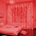 USB Powered LED Curtain Lights 8 Lighting Modes Valentine's Day Ramadan Decoration for Home 2026 Wedding Eid Mubarak Fairy Light