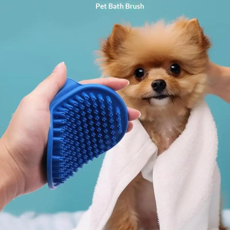 ✔Pet Bath Brush Dog Cat Grooming Brush Soft Silicone Massage Glove With Adjustable Strap Hair Remover Brush Pet Bathing Tools