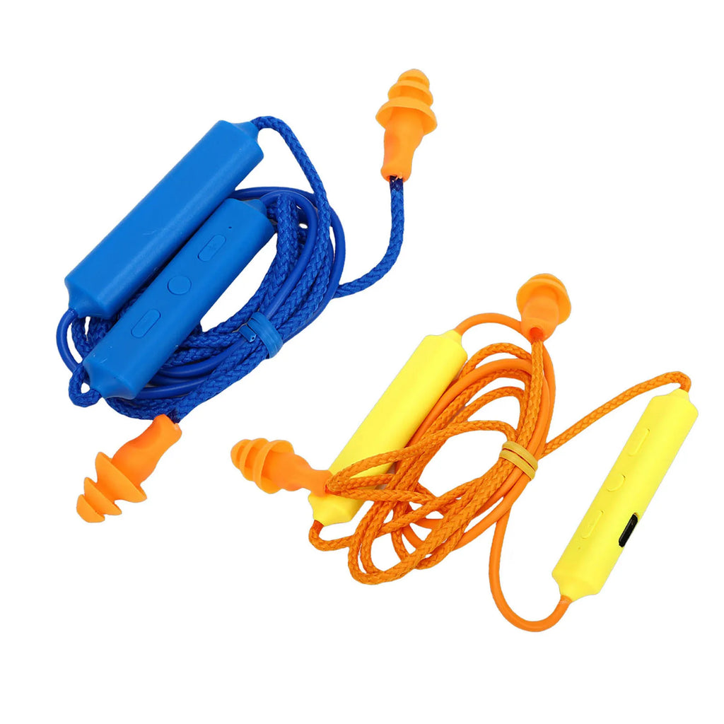 Bluetooth Earplug Headphone 29dB Noise Reduction IPX5 Water Proof Rechargeable Neckband Earbuds for Construction Site Workshop