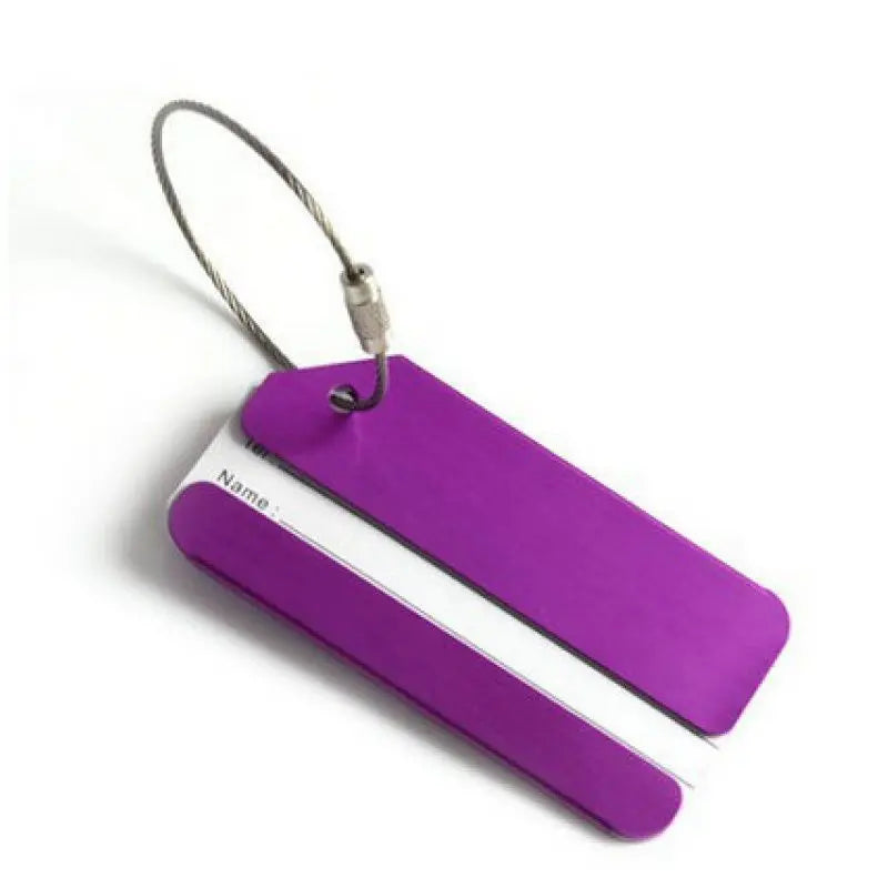 Luggage Tags Aluminium Alloy Suitcase Tag Travel Labels Set with Steel Loop ID Luggage Tags for Suitcases Travel Accessories