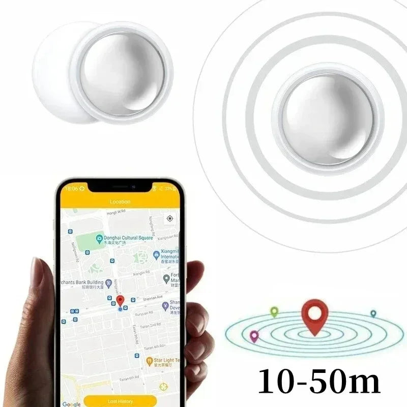 Lenovo Bluetooth 5.0 Mini Tracker GPS AntiLost Device Round - Pet Kids Bag Wallet Tracking Finder Locator Air Tag Smart Home