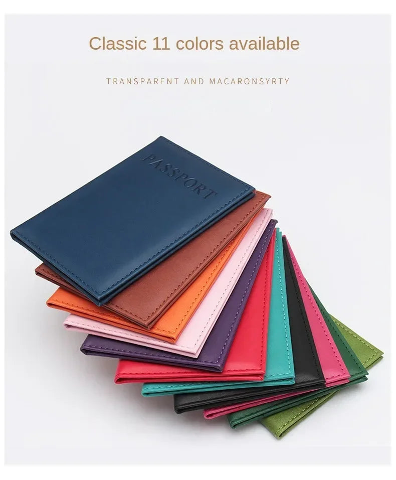High Quality English PU Leather Passport Covers Document Cover Travel Passport Holder ID Card Passport Holder Travel Acceessory