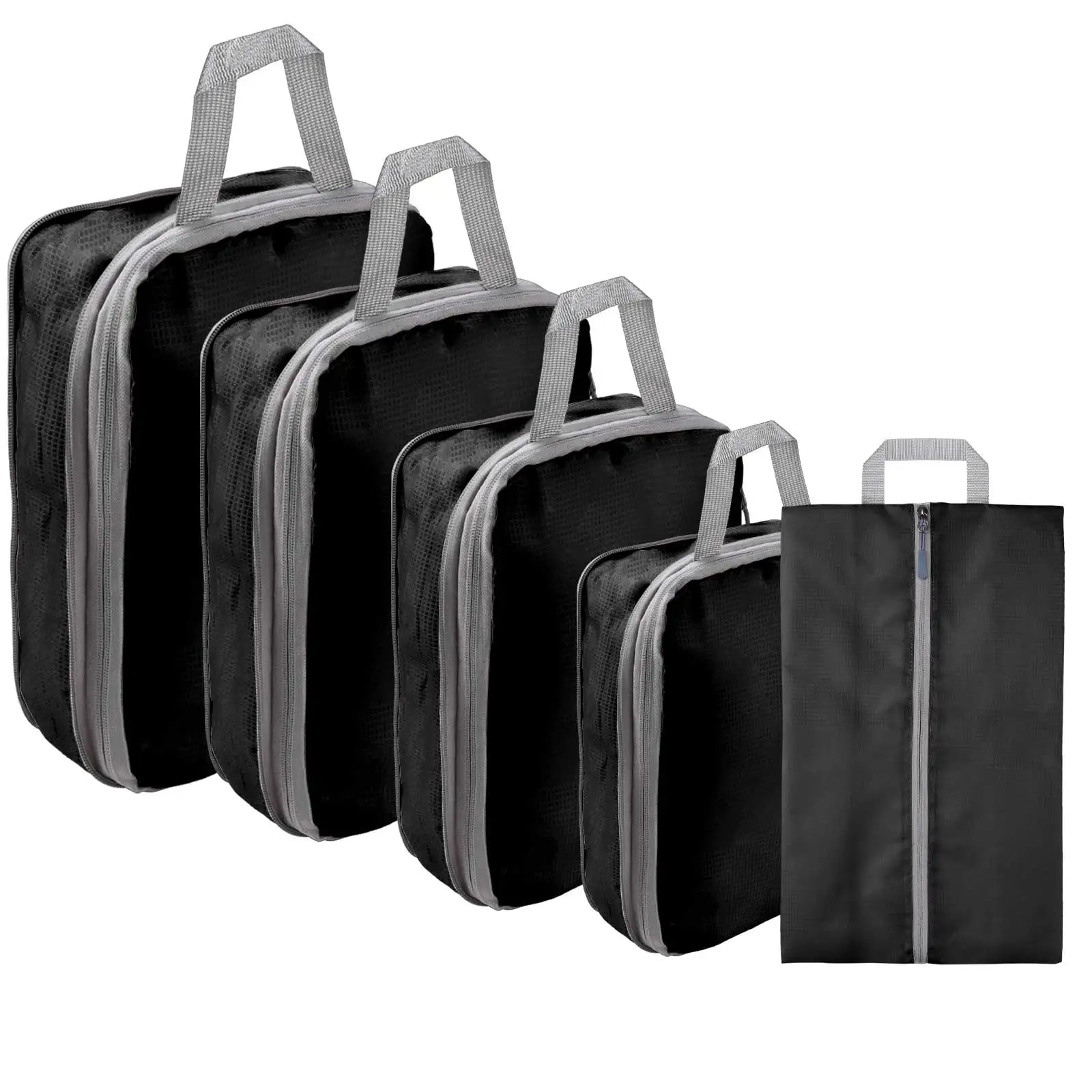 5 Set/6 Set Compressible Packing Cubes Travel Storage Bag Portable Large Capacity Waterproof Suitcase Handbag Luggage Organizer