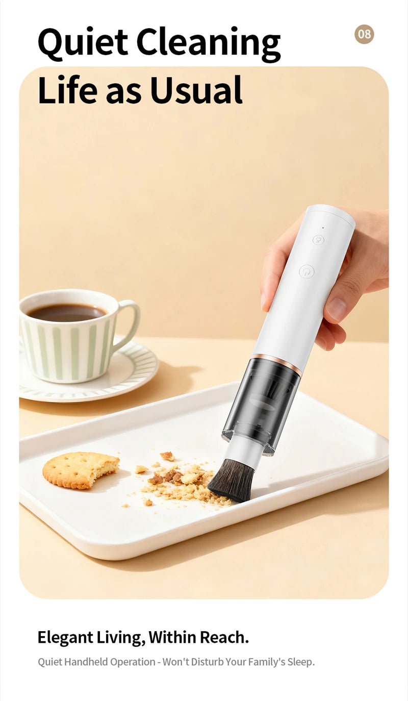 2026 New Small Mini Vacuum Cleaner Portable, Powerful, Durable Handheld, Wireless Desktop Cleaning, Keyboard, Piano Cleaner