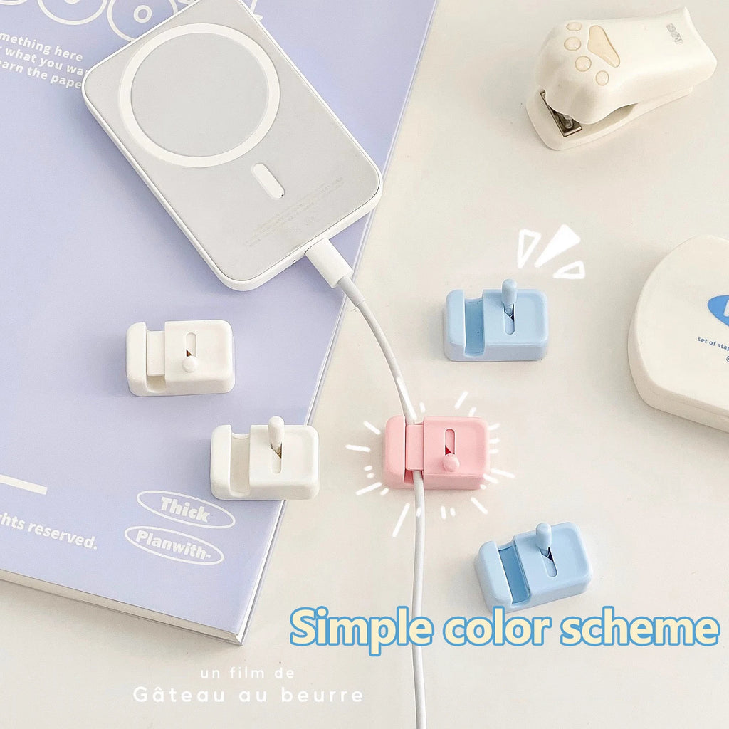 Desktop Cable Organizer – For Phone Chargers, Data Cables; Wire Management, Routing, Securing, Storage & Bundling Clips