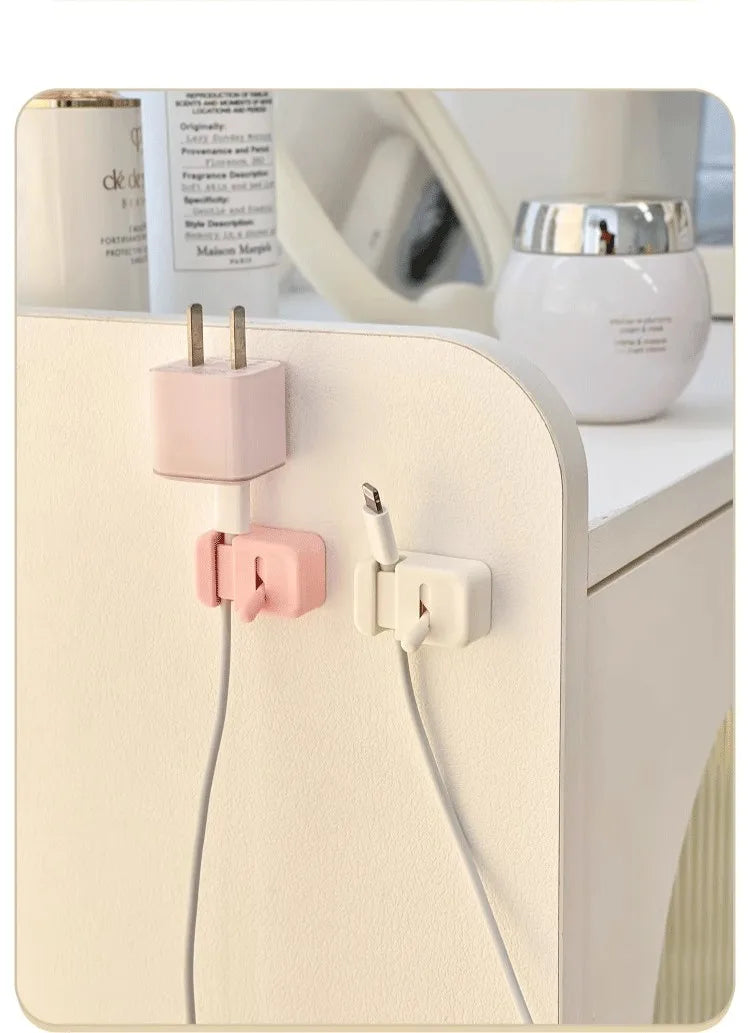 Desktop Cable Organizer – For Phone Chargers, Data Cables; Wire Management, Routing, Securing, Storage & Bundling Clips