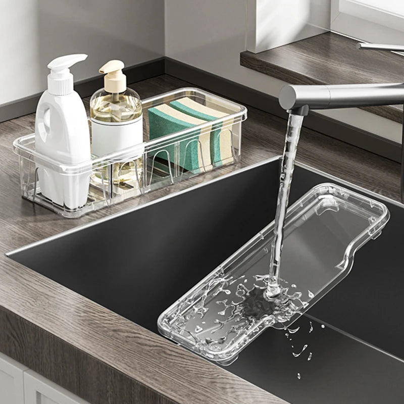 1Pcs Kitchen Sink Caddy Organizer Sink Dish Sponge Holder Drain Rack Kitchen Bathroom Shampoo Soap Storage Shelf