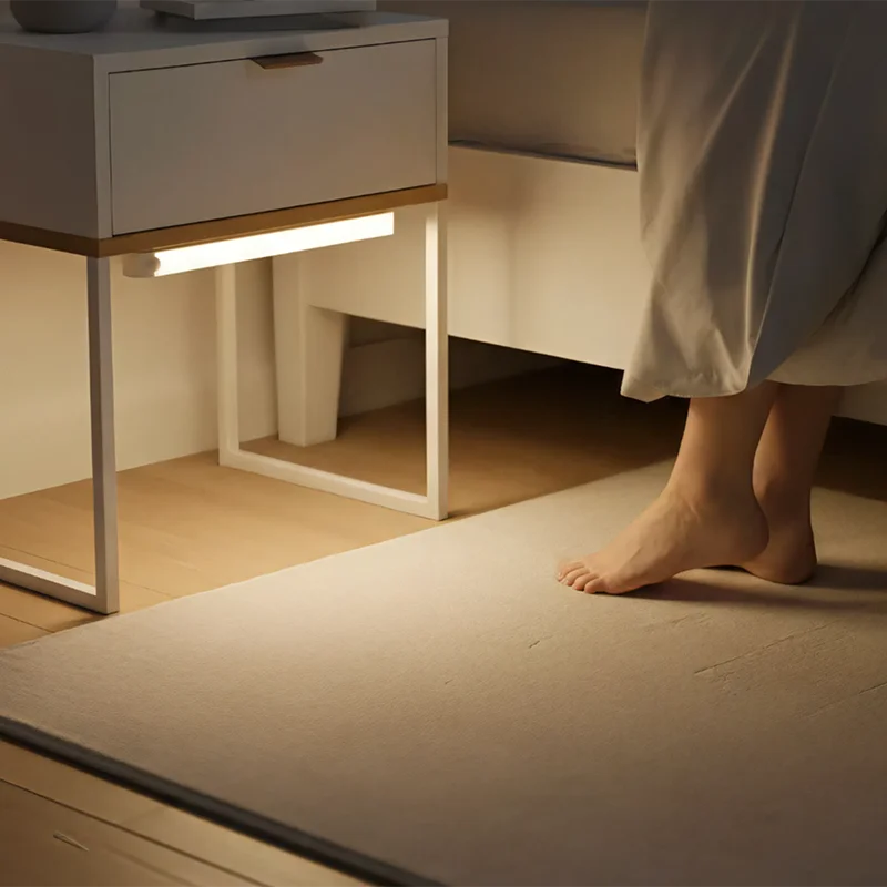 LED Motion Sensor Light Wireless LED Night Light USB Rechargeable Light Cabinet Wardrobe Lamp Staircase Backlight For Kitchen