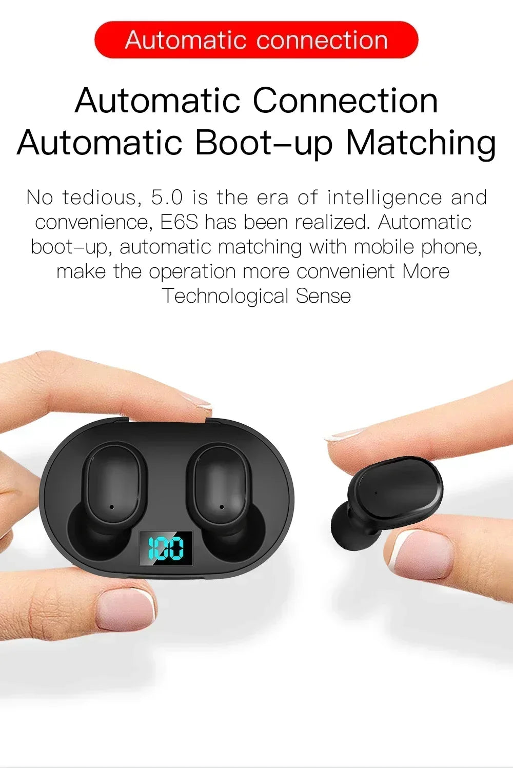 Wireless Bluetooth Earphones TWS Fone Bluetooth Headset Wireless Earbuds Noise Cancelling Earphones With Mic LED Display