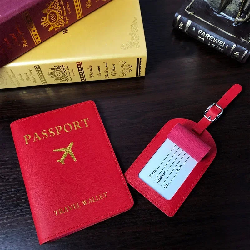 Luggage Tag Women Men PU Leather Travel Suitcases Identifier Label Baggage Boarding Bag Tags Name ID Address Holder Accessories