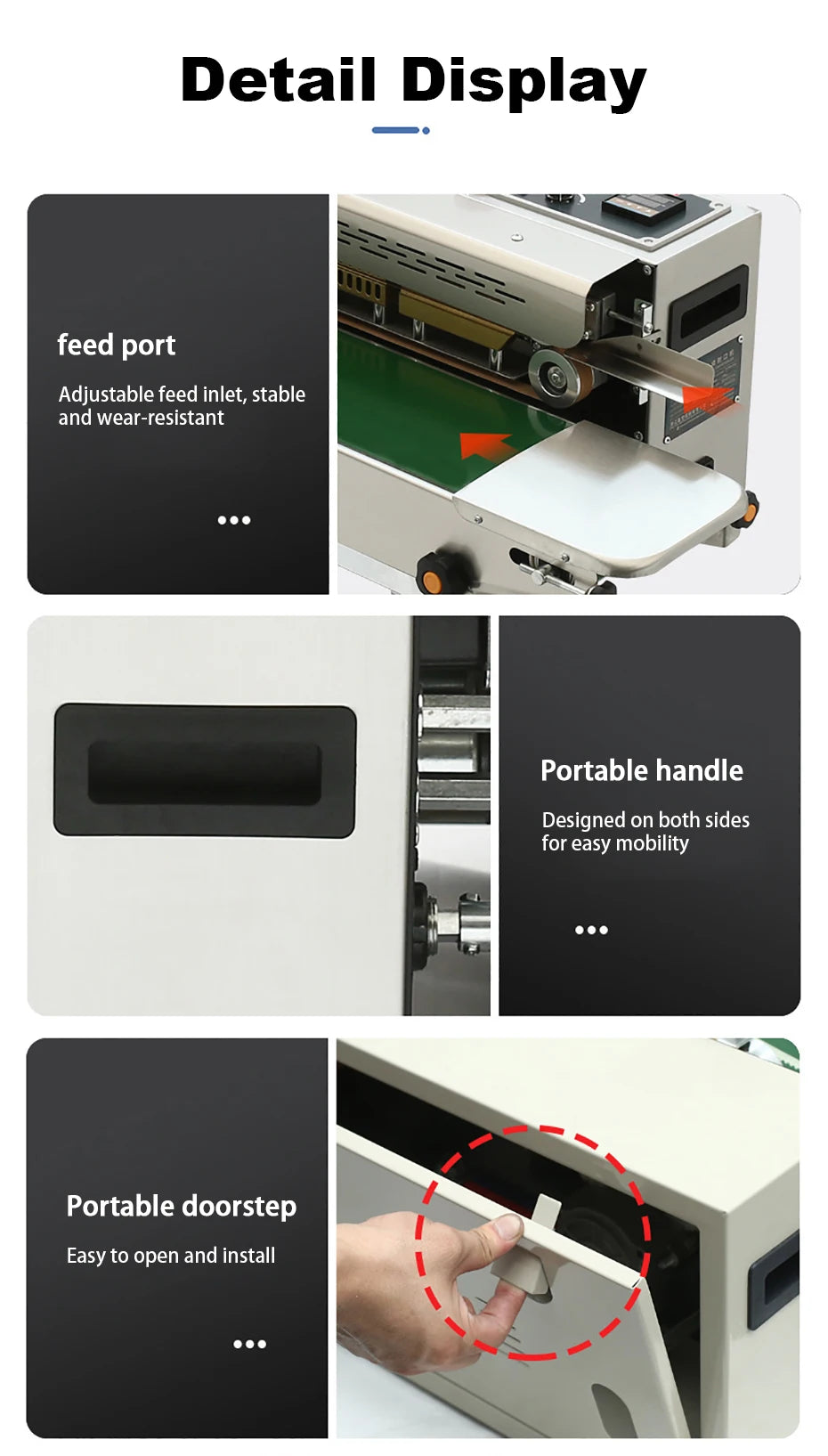 Automatic Electric Bag Sealing Machine Food Plastic Packag Sealer Heavy Duty Packag Sealing Machine 220V Continuous Heat Sealer
