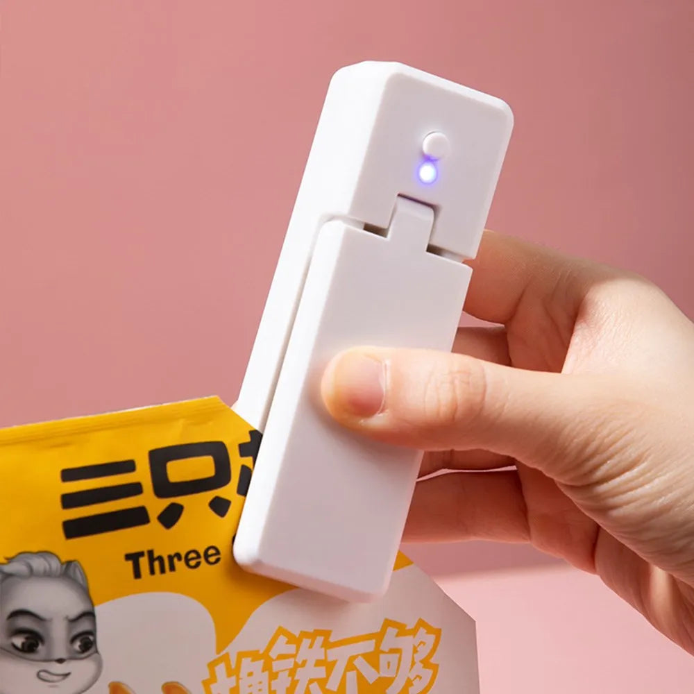 Rechargeable Plastic Package Sealer, Mini Close Bags Portable Sealing Machine, Heat Thermal Bag Sealer, Storage Food, Kitchen