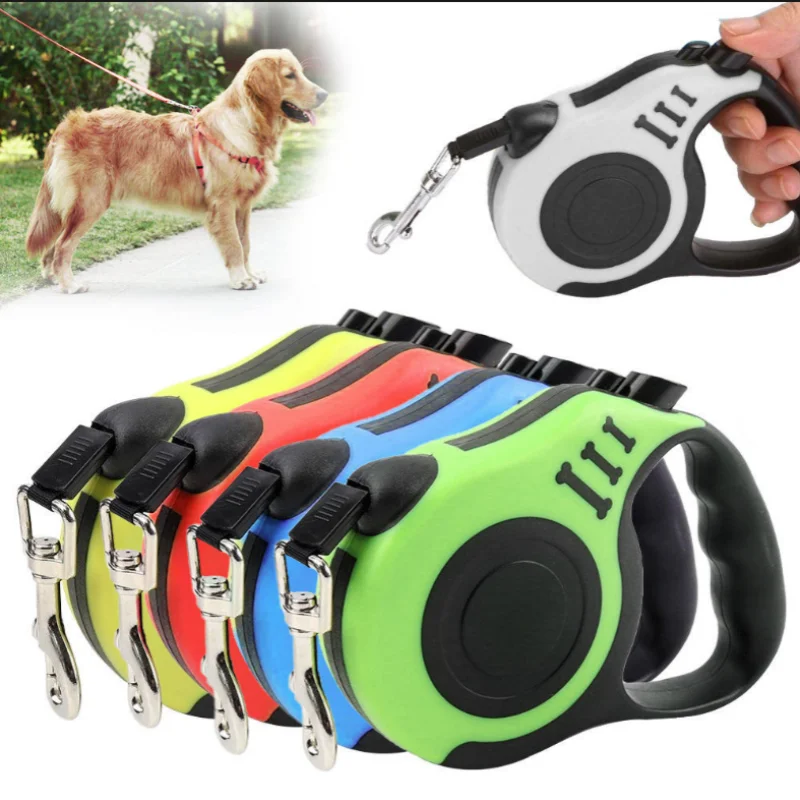 Automatic Retractable Dog Leash 3m/5m Nylon Lead for Small Dogs Cats Durable Puppy Traction Rope for Outdoor