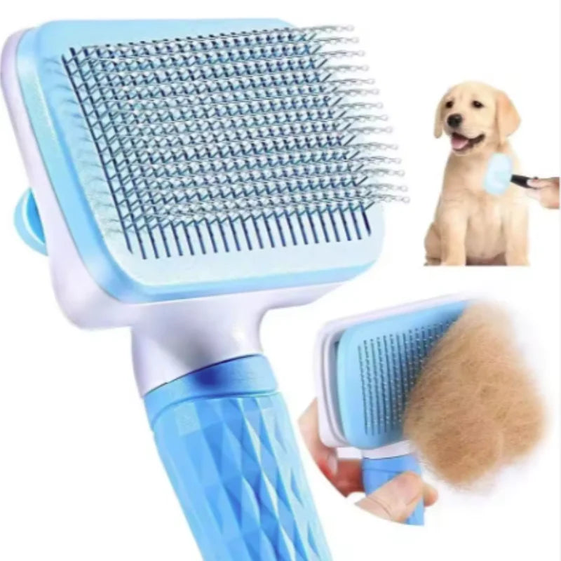 Pet Hair Remover Comb One Click Self Cleaning Brush for Dogs Cats Grooming Tool Effectively Remove Loose Floating Fur Shedding