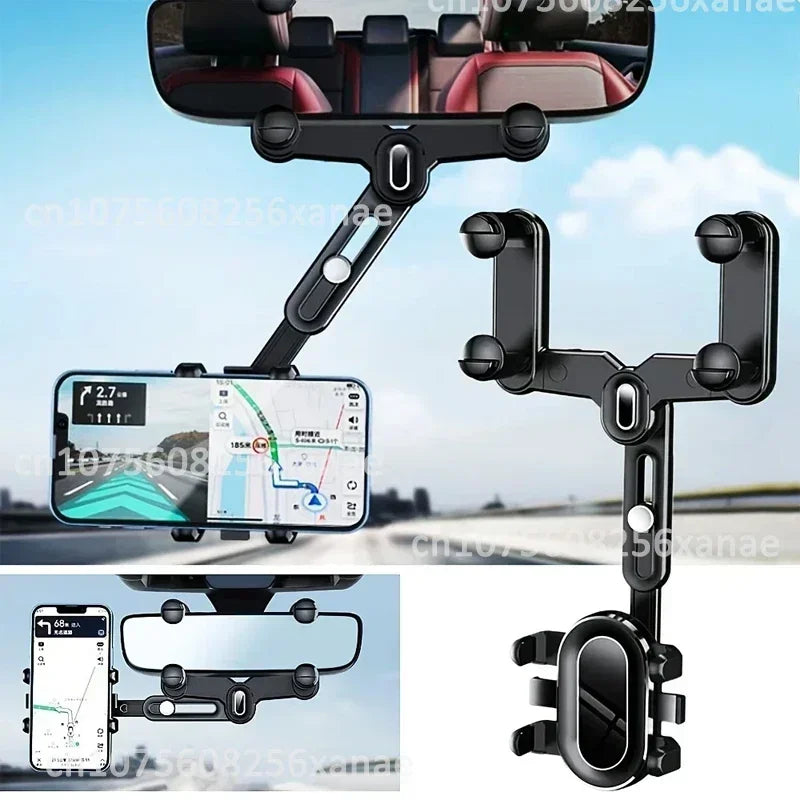 Car 360° Phone Holder For Phone And GPS Mount Support Rotating Adjustable Telescopic All Phone Holder Navigation Support Tools