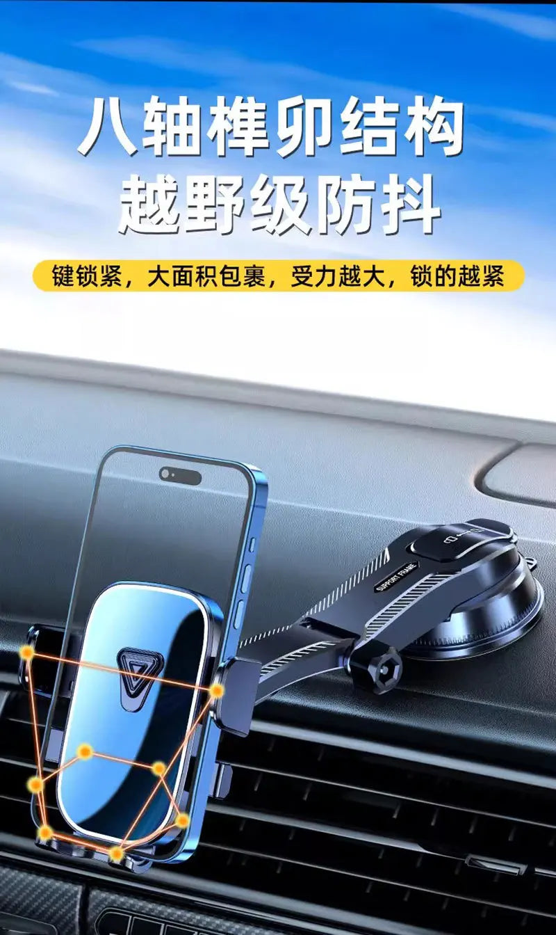 Car Phone Holder Super Stable Car Phone Mount Stand GPS for Car Dashboard Windscreen Air Vent Compatible with All Mobile Phone
