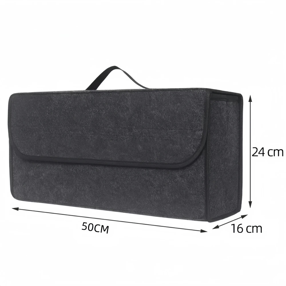 Car Storage Box, Portable, Foldable Car Trunk Organizer, Felt Cloth Storage Box, Car Interior Tidying Container, Car Organizer