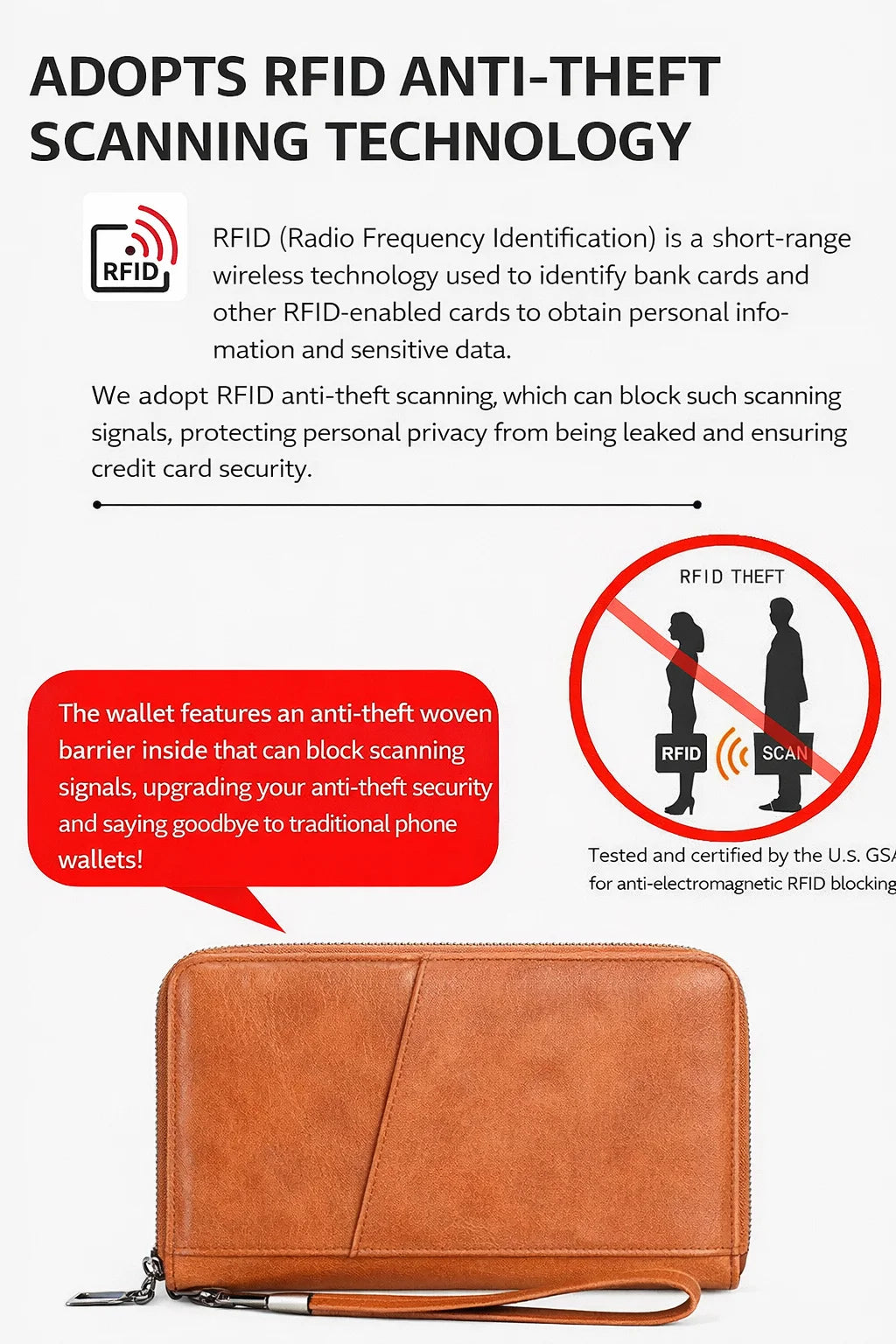 Family Passport Holder for 5, Leather RFID Blocking Multiple Passport Holder Wallet with Zipper, Travel Document Organizer
