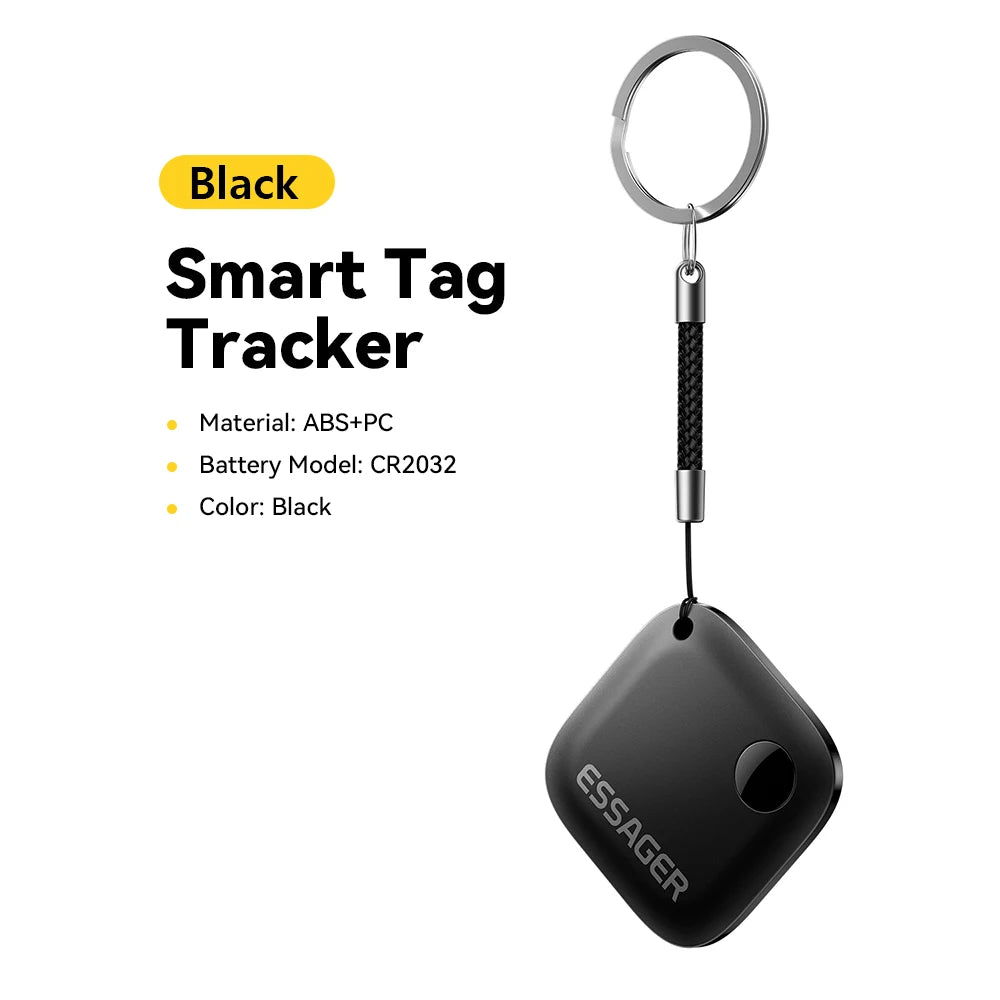 Essager Smart Bluetooth GPS Tracker Work with iOS System Find My App Air Tag Tracker Mini Locator Key Dog Pet Child Finder