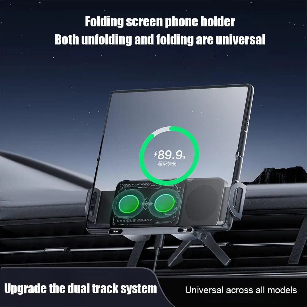High Intelligent Mobile Phone/Pad Holder, Magnetic Phone Holder for Car, 2 in 1 Auto Rotating Phone Holder, Wireless Car Charger