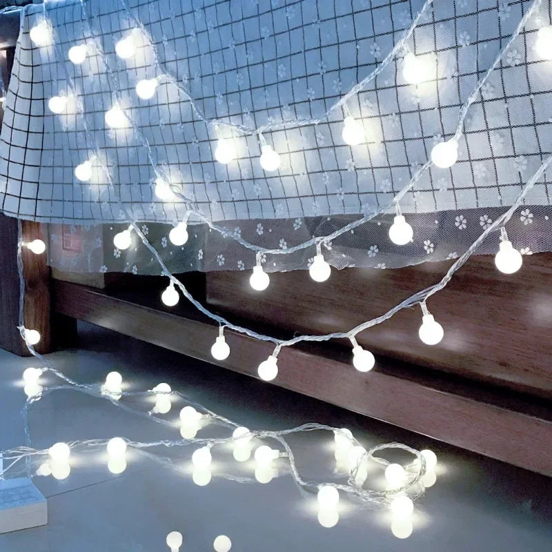 USB/Battery Power LED String Lights Globe String Lights Outdoor Waterproof Lamp Garden Wedding Ball Fairy Lights Christmas Decor