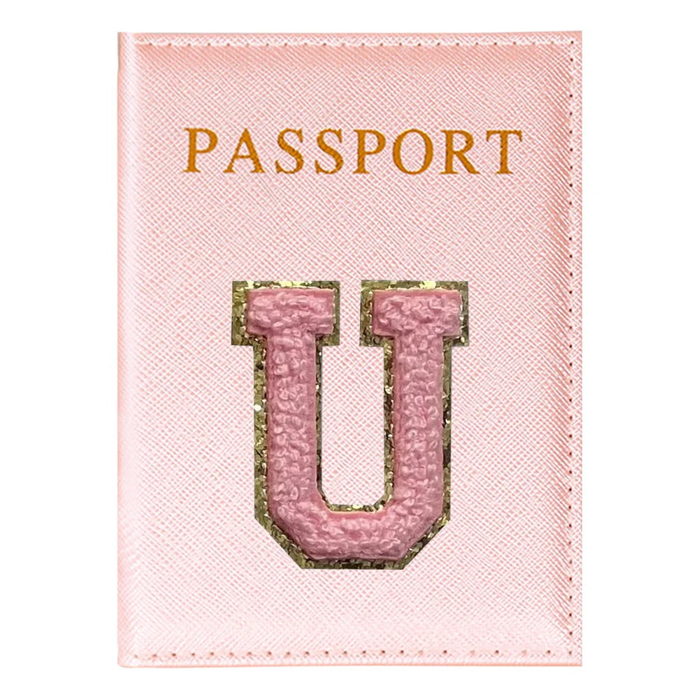 Portapasaporte Rosa con Diseño Aviones — Funda PU para Viajeras