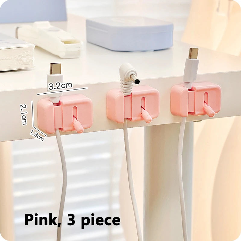 Desktop Cable Organizer – For Phone Chargers, Data Cables; Wire Management, Routing, Securing, Storage & Bundling Clips
