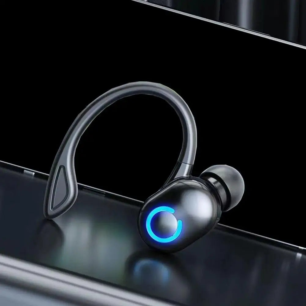 Bluetooth 5.2 Wireless Headset Single Ear-Hook Earplugs Ultra Long Battery Life Business Earphone Mobile Phone Headphone Earbuds