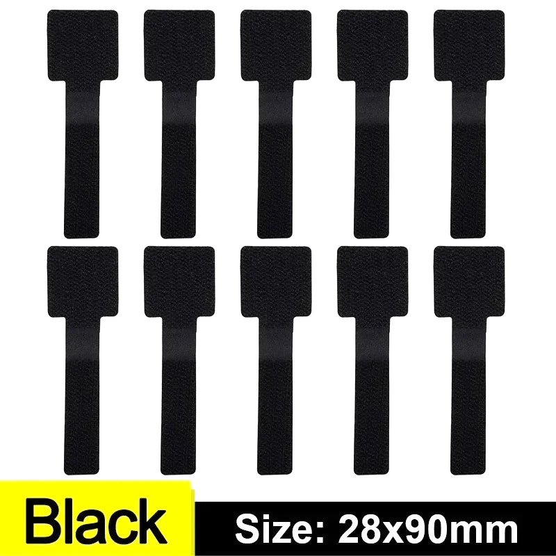 10pcs Reusable Cable Organizer Desk Wire Cable Tie Organizer Self Adhesive Cord Rope Holders Cord Protection Straps