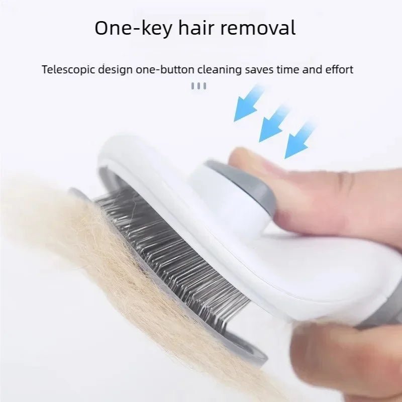Dog Cat Self-Cleaning Grooming Brush Durable Pet Hair Remover Comb Anti-Slip Dematting Tool Pet Accessories