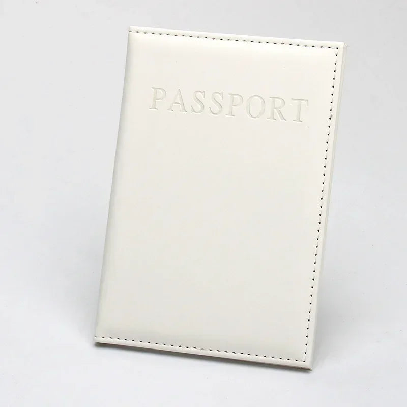 High Quality English PU Leather Passport Covers Document Cover Travel Passport Holder ID Card Passport Holder Travel Acceessory